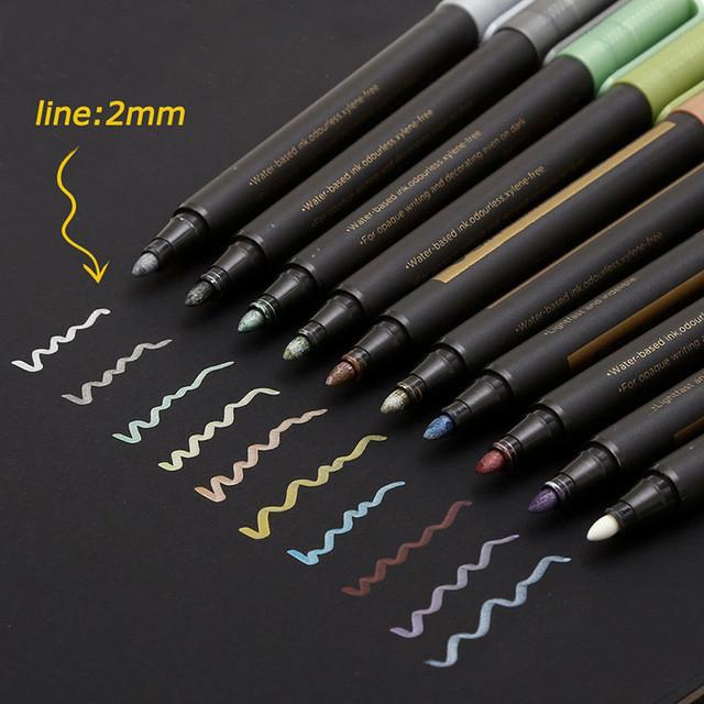 Metallic Brush Pen Set - 10 Piece Set