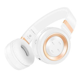 Bluetooth Headphones Over Ear, Wireless Headset, Foldable, Soft Memory Earmuffs