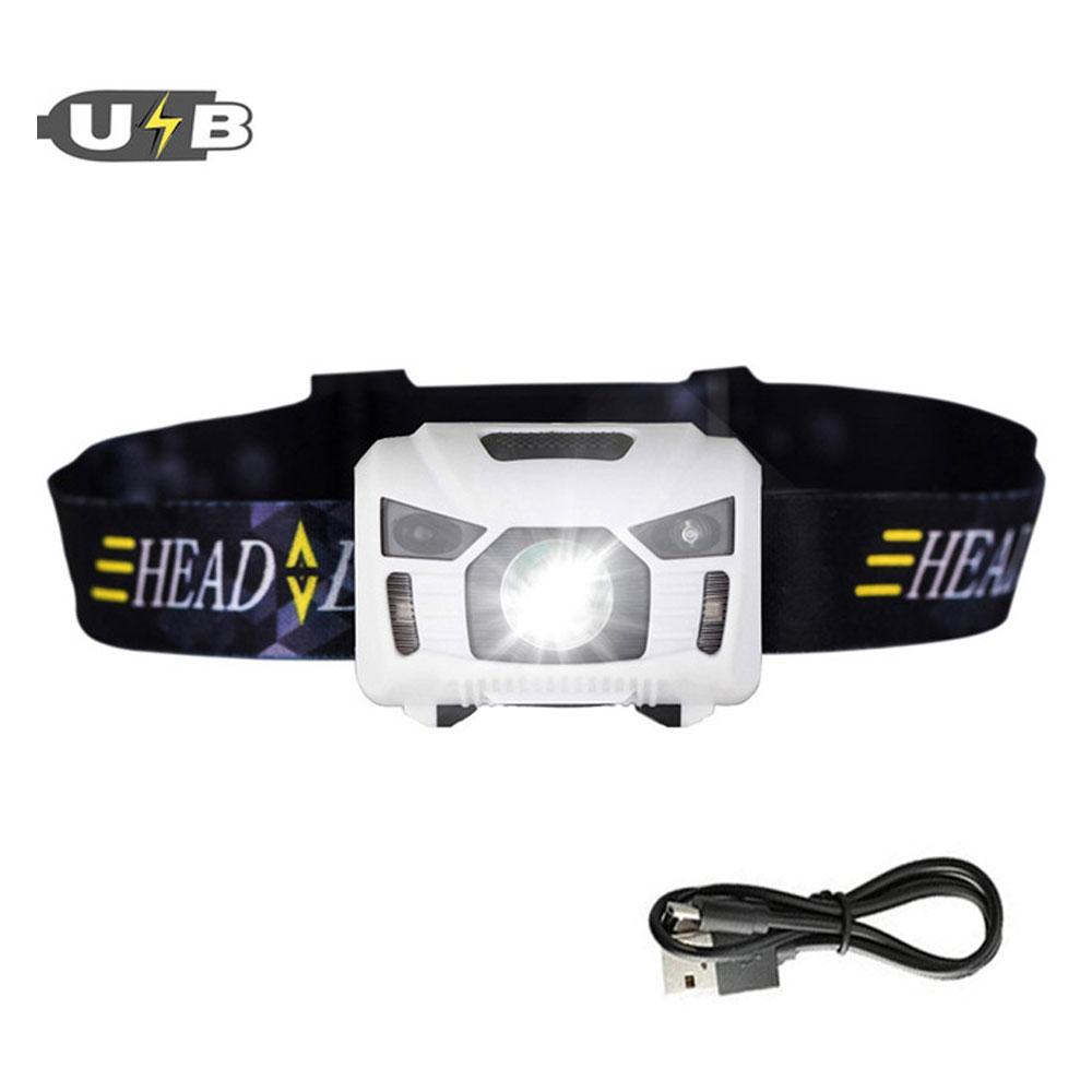 LED Body Motion Sensor Headlamp Rechargeable With USB Charging