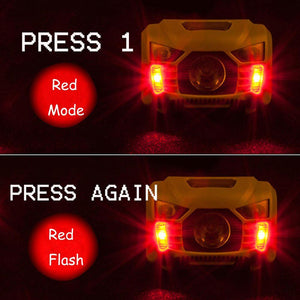 LED Body Motion Sensor Headlamp Rechargeable With USB Charging