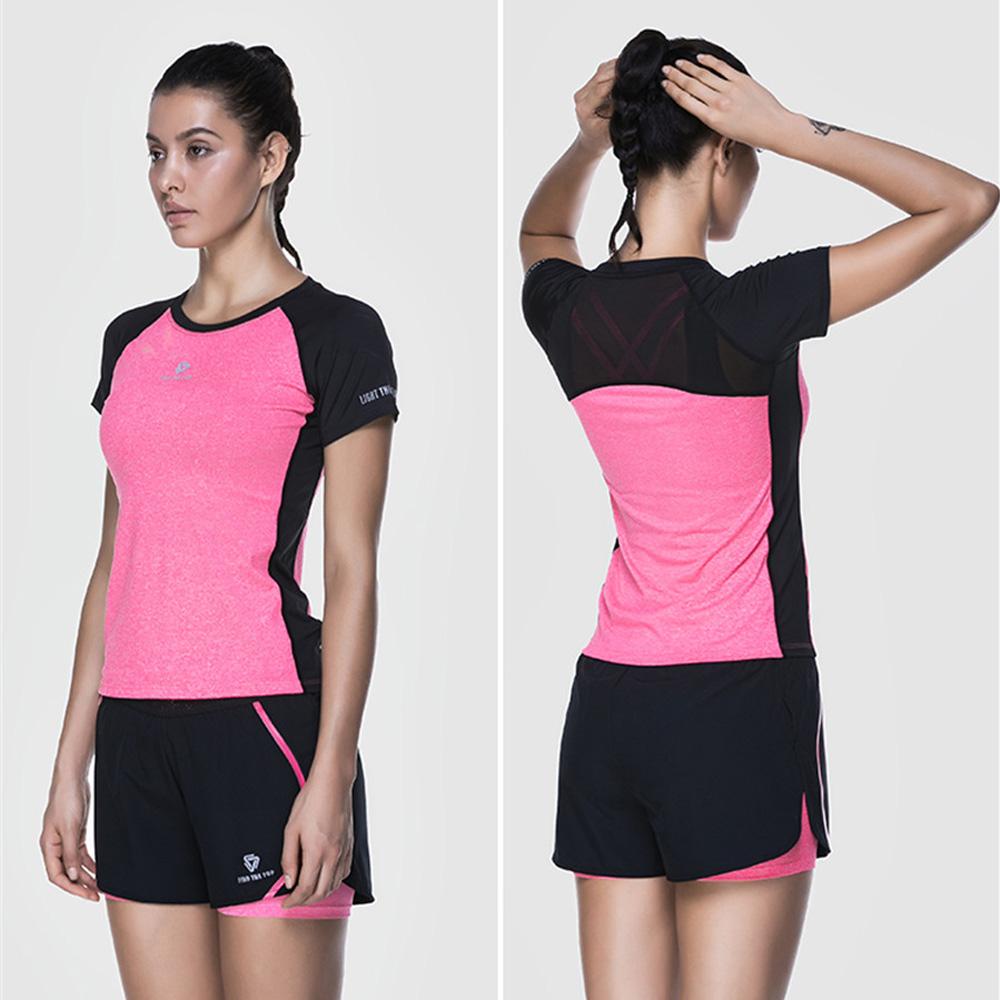 Women Running Sportswear False Two Pieces Compression Shorts