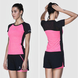 Women Running Sportswear False Two Pieces Compression Shorts