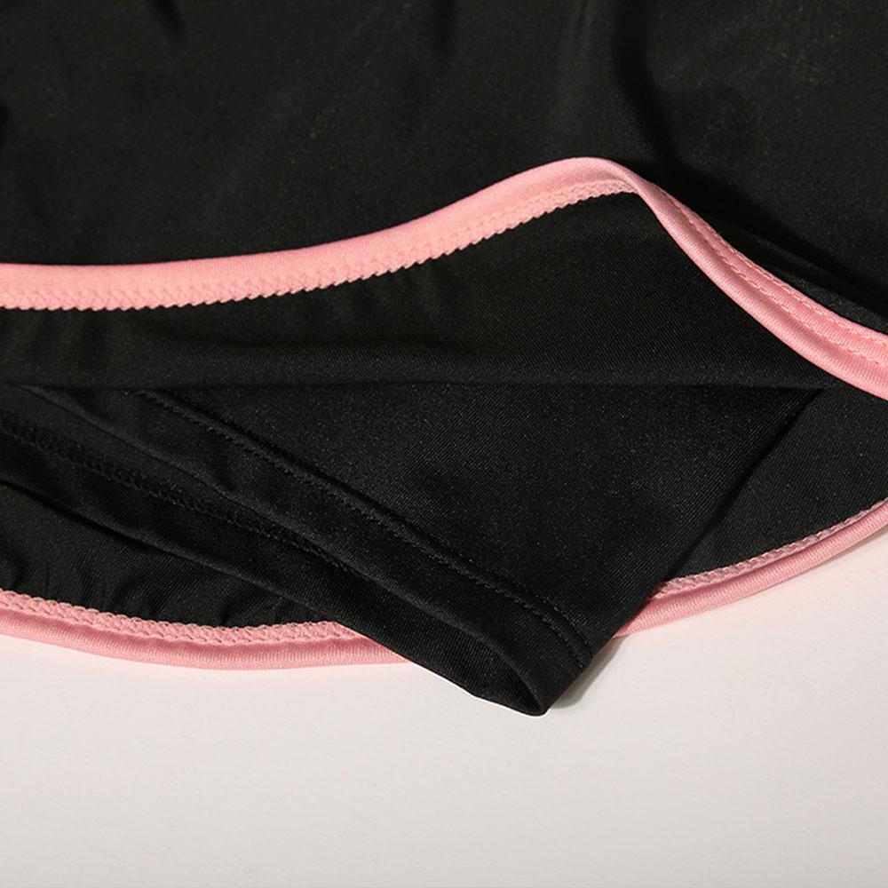 Women Running Shorts False Two Pieces Sportswear Breathable Compression Shorts