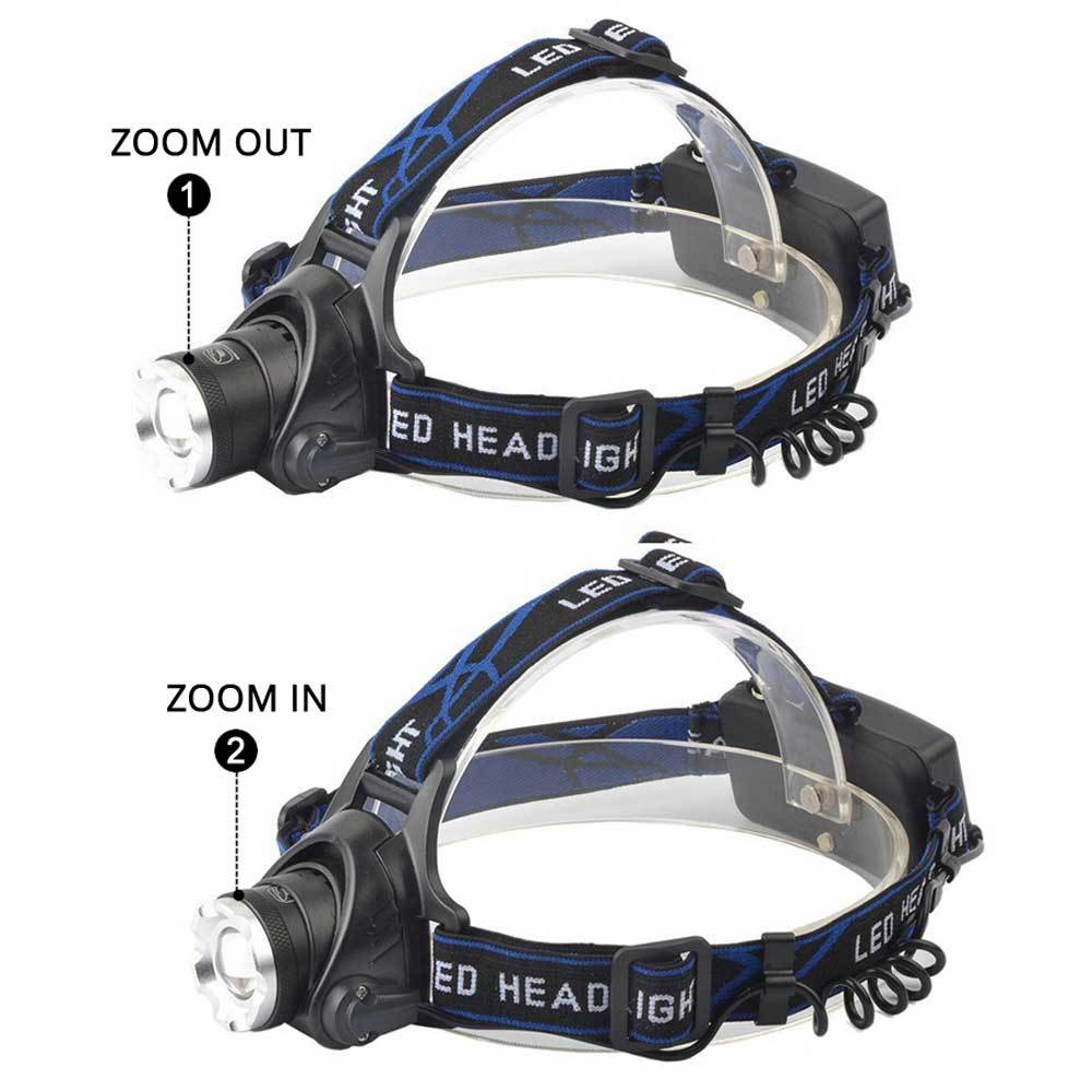 RU 5000LM Cree XML-L2 XM-L T6 Led Headlamp Zoomable Waterproof