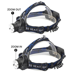 RU 5000LM Cree XML-L2 XM-L T6 Led Headlamp Zoomable Waterproof