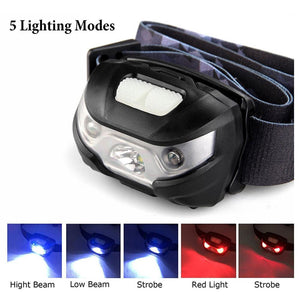 Headlamp LED Rechargeable Running Headlamps USB CREE 5W